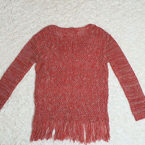 Size Small Vintage America Brand Fringe Trimmed Sweater - Picture 7 of 8